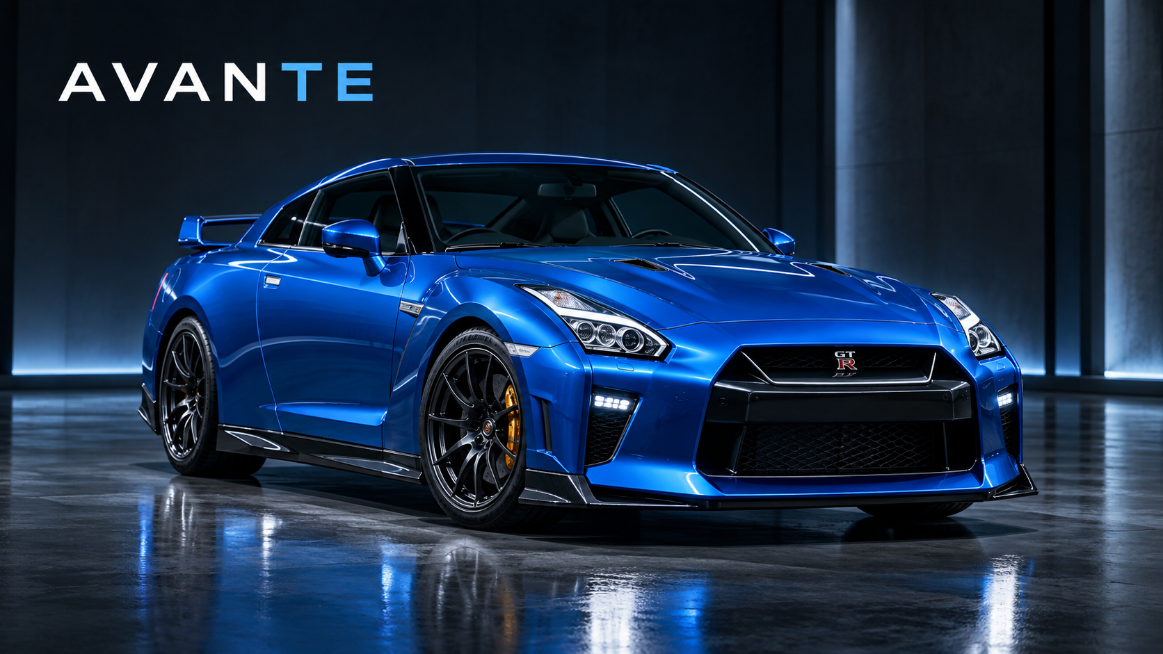 GT-R azul, identidade visual da calculadora Avante